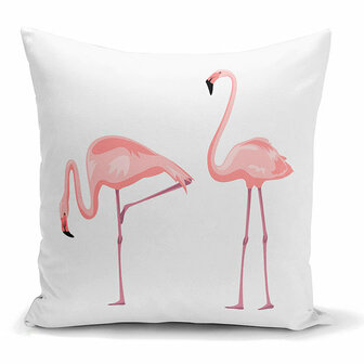 Woonkamer decoratieve sierkussen flamingo pink Kussens woonkamer - Binnen of Buiten decoratie sierkussens - Aan beide zijdig bedrukt - 45x45cm