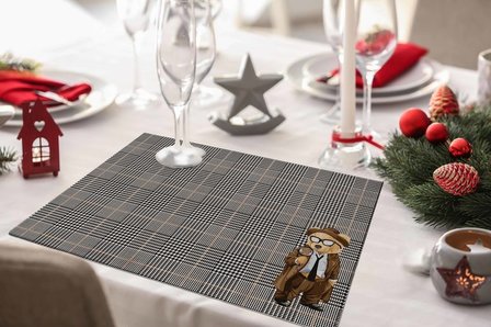 Zijou Placemats Teddies linnen set van 4 - 35x50 cm