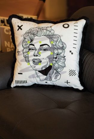 Zijou Marilyn Monroe sierkussen - Fluweel 45x45 cm