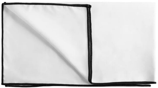 handdoek 75 x 40 cm microvezel wit/zwart