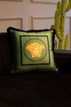 Zijou Medusa groen sierkussen fluweel 45x45 cm