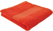 handdoek 100 x 50 cm katoen oranje