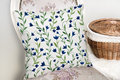 Decoratieve prachtig digitaal print sierkussen blauwe bloemen motieven - Kussens woonkamer - Binnen en buiten 45x45cm