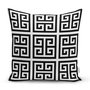 Decoratieve sierkussen zwart en wit doolhof patroon - Kussens woonkamer - Binnen of Buiten decoratie sierkussens -45x45cm afmeting