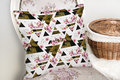 Decoratieve sierkussen driehoeken en bloemen ontwerp - woonkamer kussen - binnen of buiten sierkussens 45x45cm