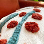 Zijou Lilly gepuncht sierkussens handgemaakt op katoen geweven -Bloemen ontwerp Kussens  woonkamer- 45x45 cm