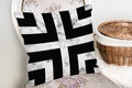 Decoratieve sierkussen zwart en wit patroon - Kussens woonkamer - Binnen of Buiten decoratie sierkussens -45x45cm afmeting