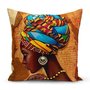 Sierkussen African Woman - stijlvol en uniek woonkamer accessoires- kussens woonkamer vierkant - Binnen of buiten kussens