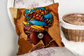 Sierkussen African Woman - stijlvol en uniek woonkamer accessoires- kussens woonkamer vierkant - Binnen of buiten kussens