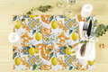 Zijou Placemats Citroen ontwerp linnen set van 4 - 35x50 cm