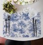 Zijou Placemats Blauwe bossen linnen set van 4 - 35x50 cm