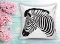 Sierkussen Zebra dieren patroon - Aan beide zijdig bedrukt- 45x45cm